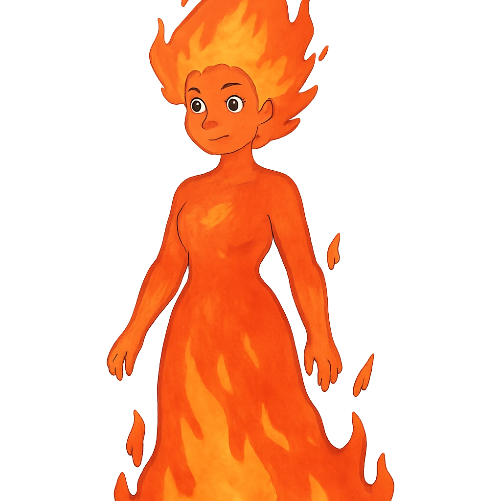 fire woman standing emoji