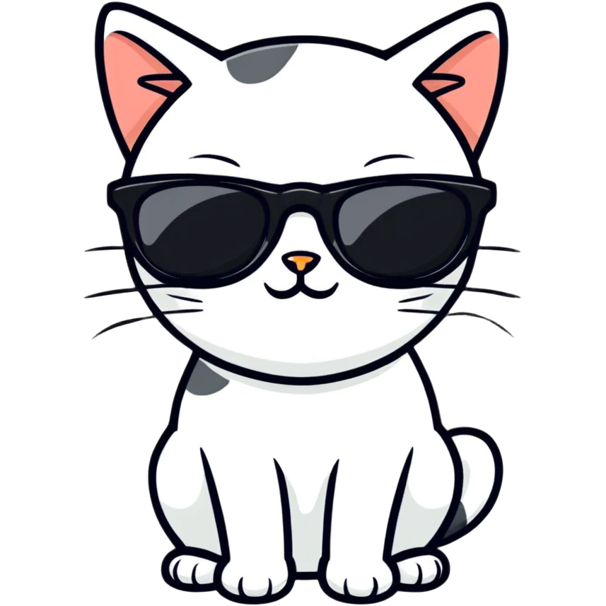 Cat with sunglasses emoji
