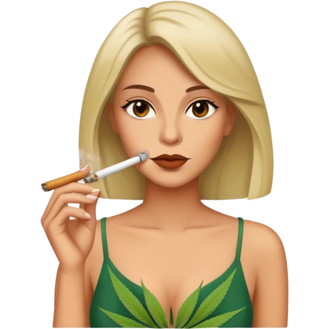 Women smoking weed emoji