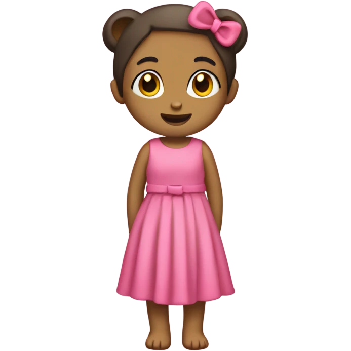 Oso con vestido rosa emoji