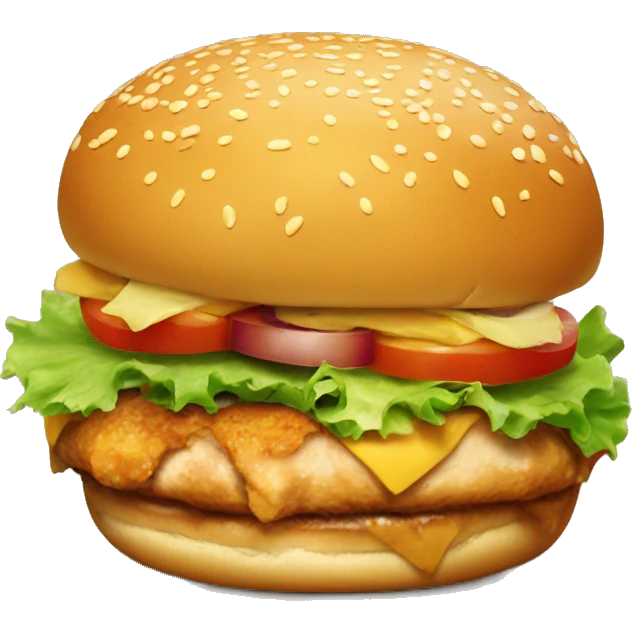 chicken burger emoji
