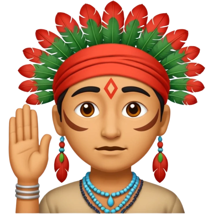 An apach indian emoji respectful emoji