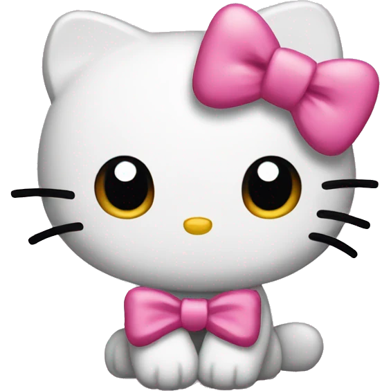 Hello Kitty with bow emoji