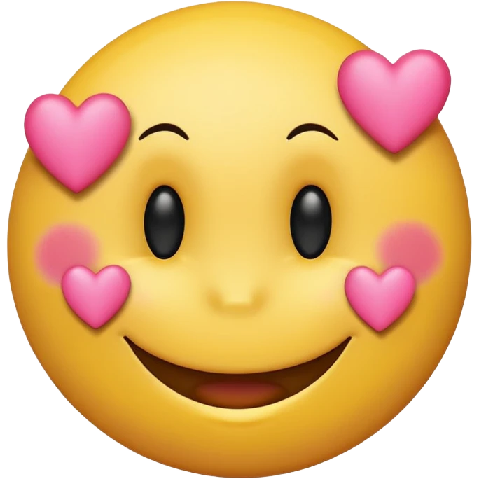 Smiley face with pink hearts  emoji