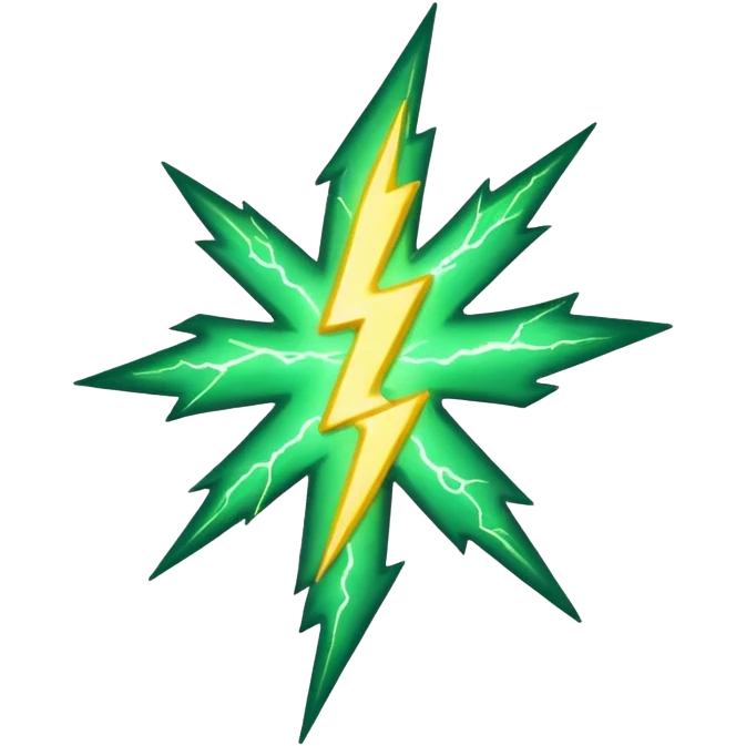 make light Green lightning emoji