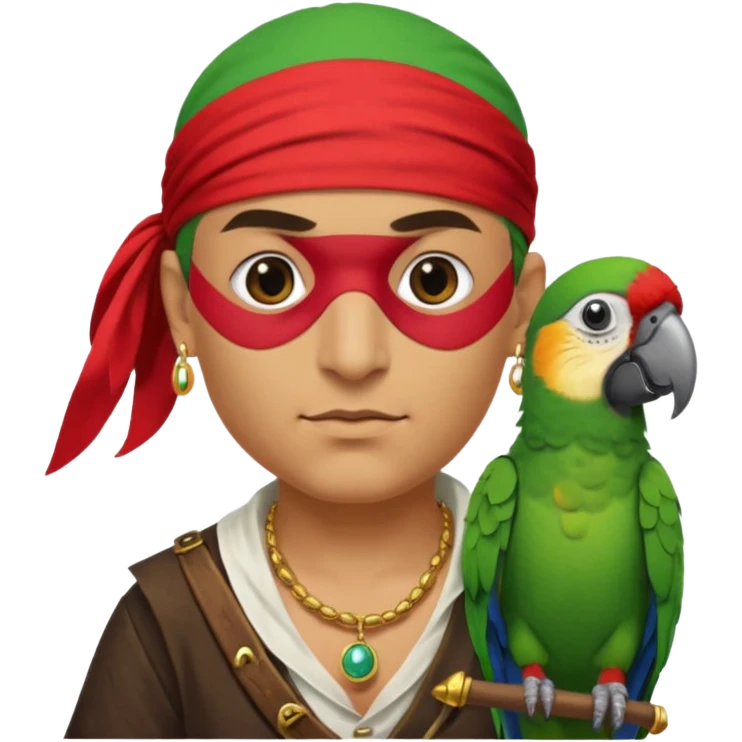 pirate and parrot emoji