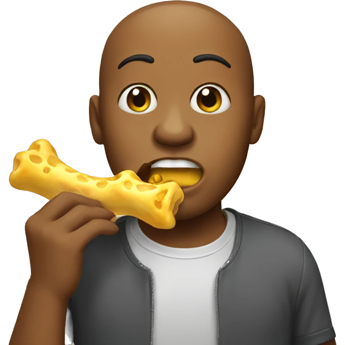 emoji eating yellow bone emoji