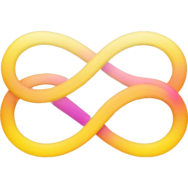 gradient pink yellow shades Infinity sign emoji