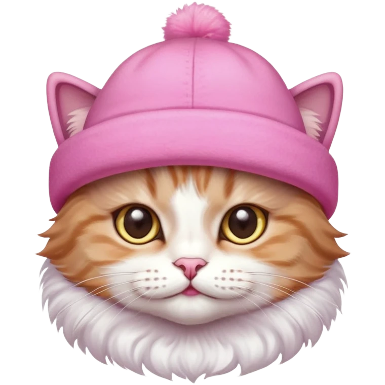 cat with a pink hat emoji