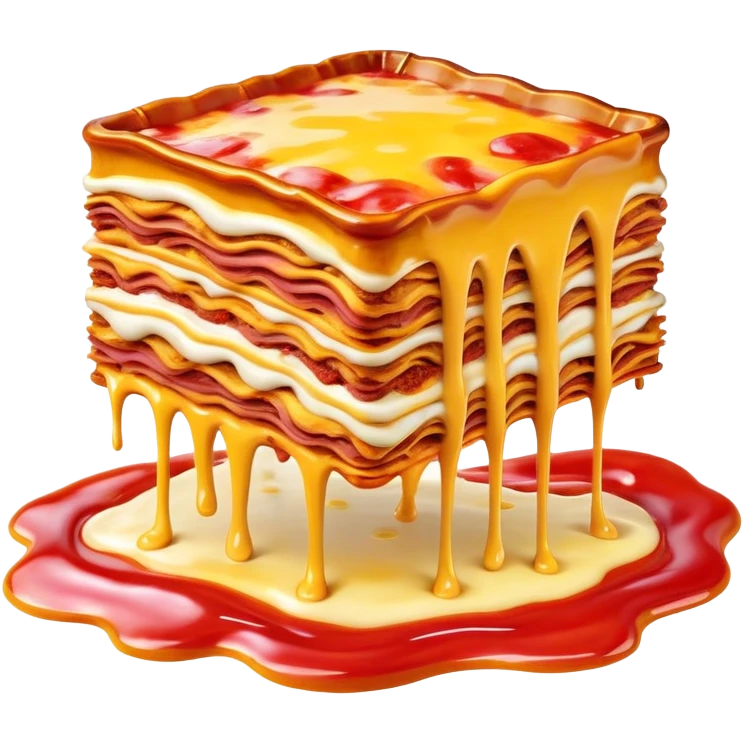 surreal salvadore dali style melting spam lasagna landscape emoji