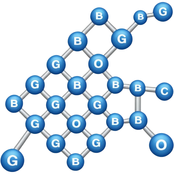 glucose chemical structure with bluetooth icon on the top right as a superscript. emoji