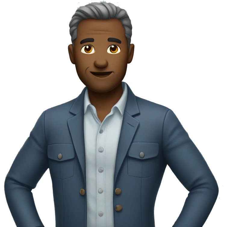 Man with hand on hip emoji