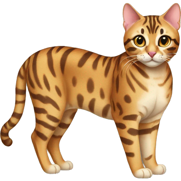 Bengal cat full-body emoji