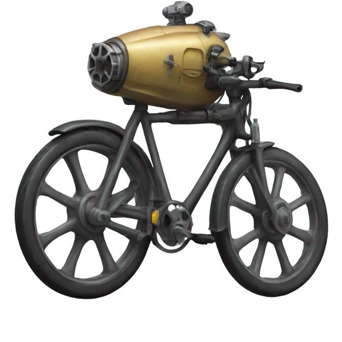 bike with a mounted turret emoji
