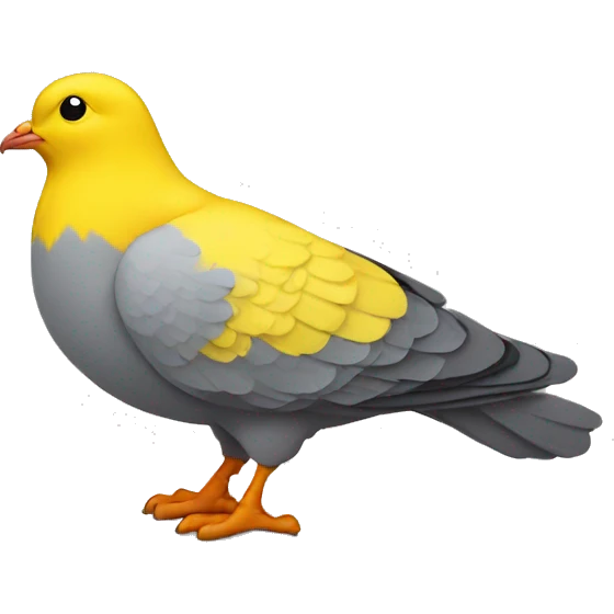 pigeon in yellow boots emoji