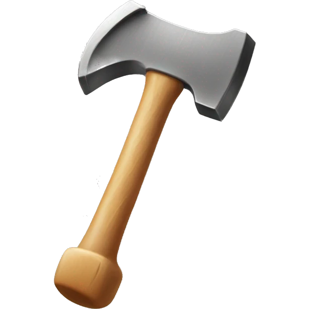 smiling emoji with hammer emoji