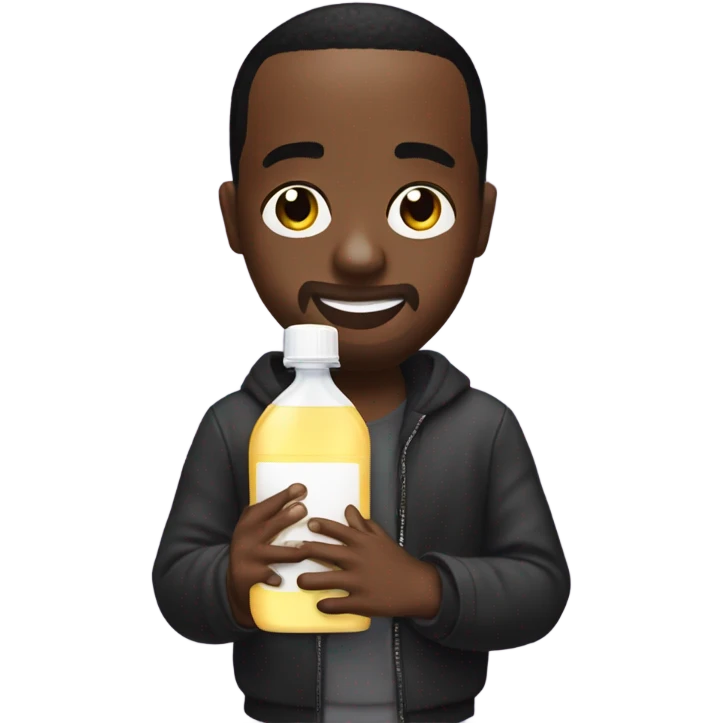 P diddy holding a bottle of baby oil  emoji