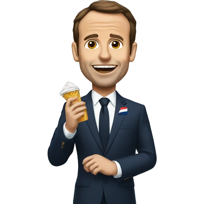 Macron qui chante avec Poutine emoji