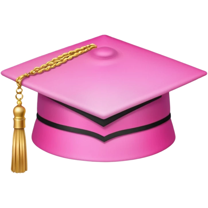 Pink light gradient gradation hat with gold tassel emoji