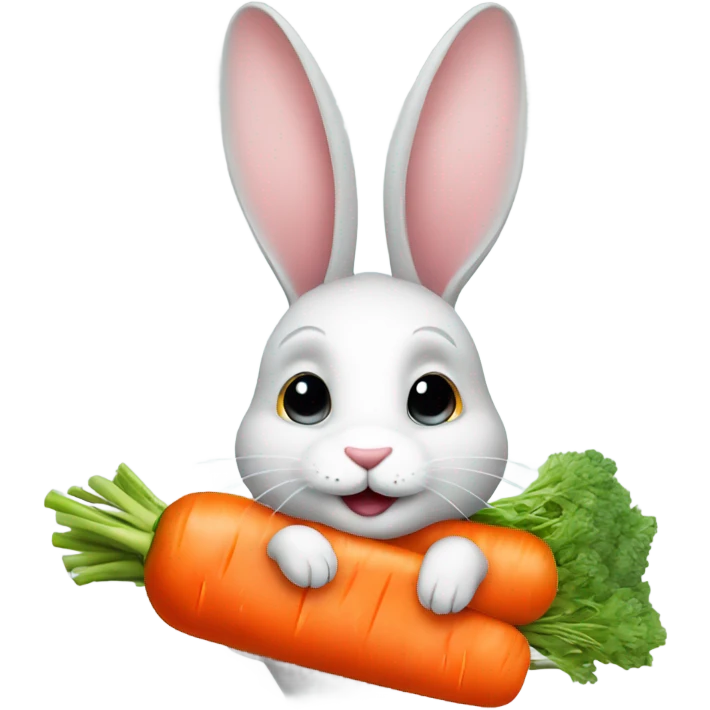 Bunny with carrot  emoji