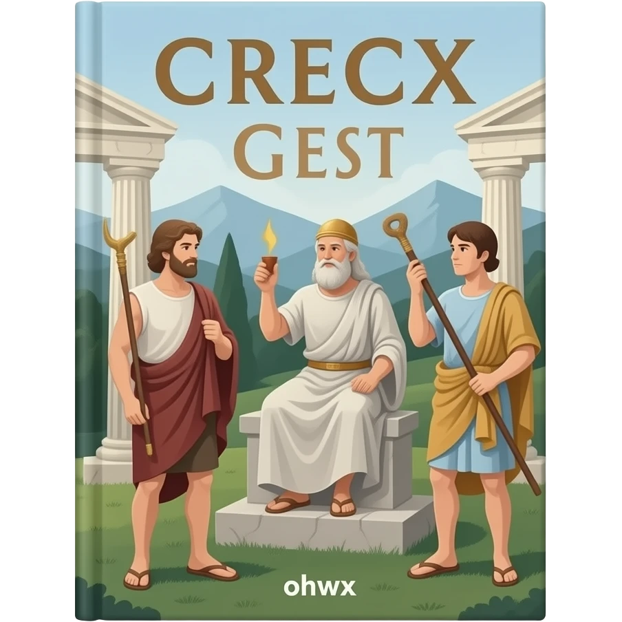 literatura con mitos griegos como si fuese una tapa con un poco menos de color emoji