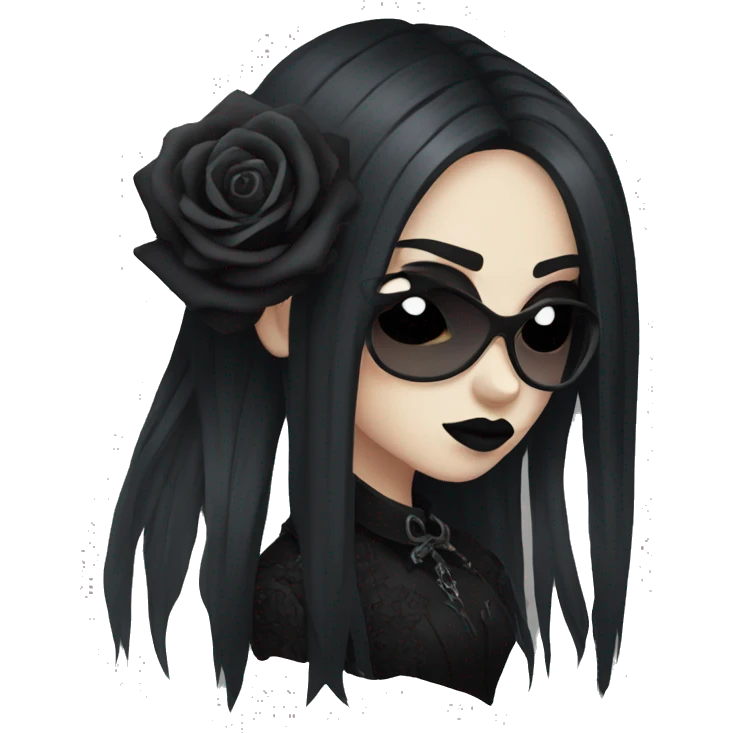 Black roses goth  emoji