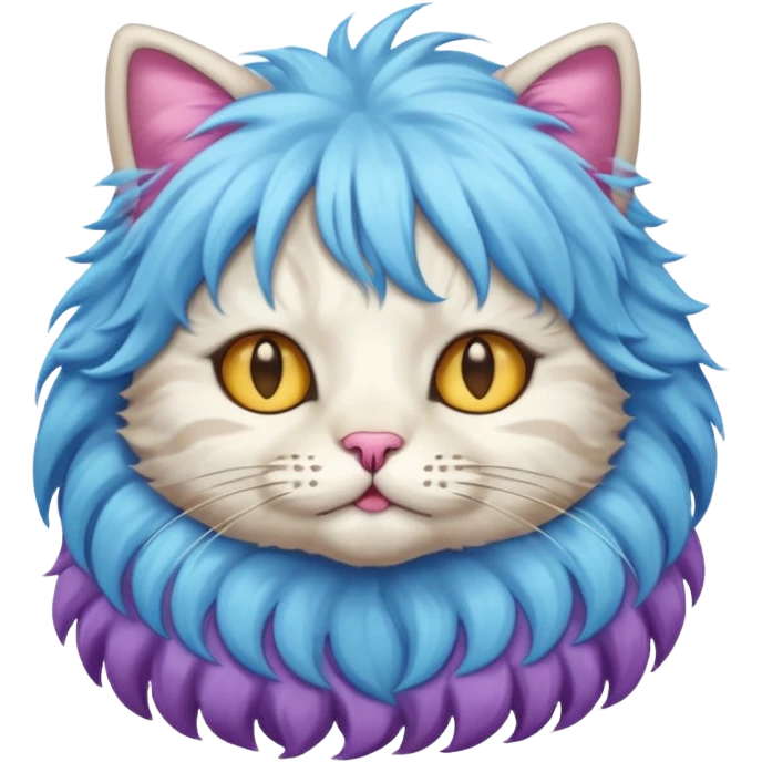 Cat with wigs emoji