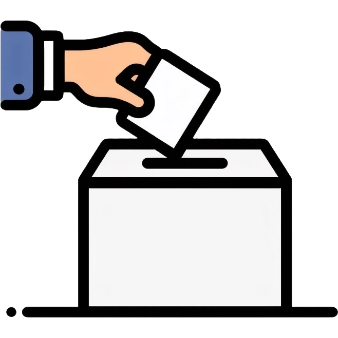 person placing ballot in a ballot box emoji