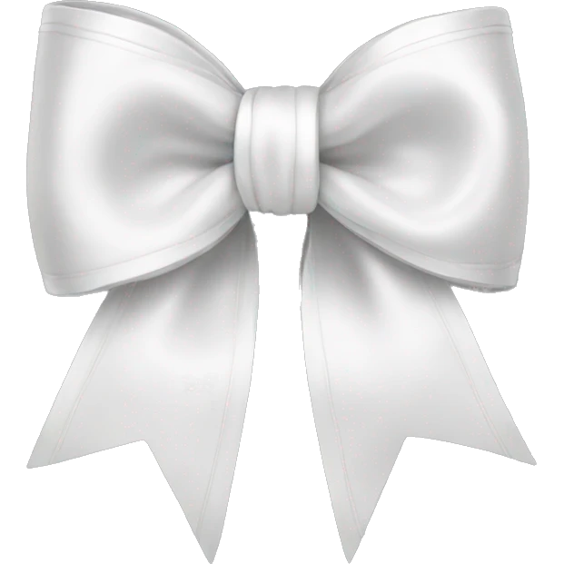 white satin bow emoji