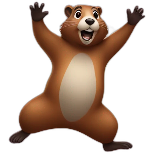 groundhog dancing at a party emoji
