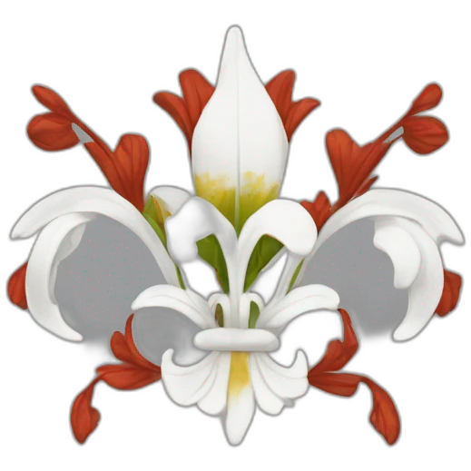 Drapeau blanc à fleur de lys emoji