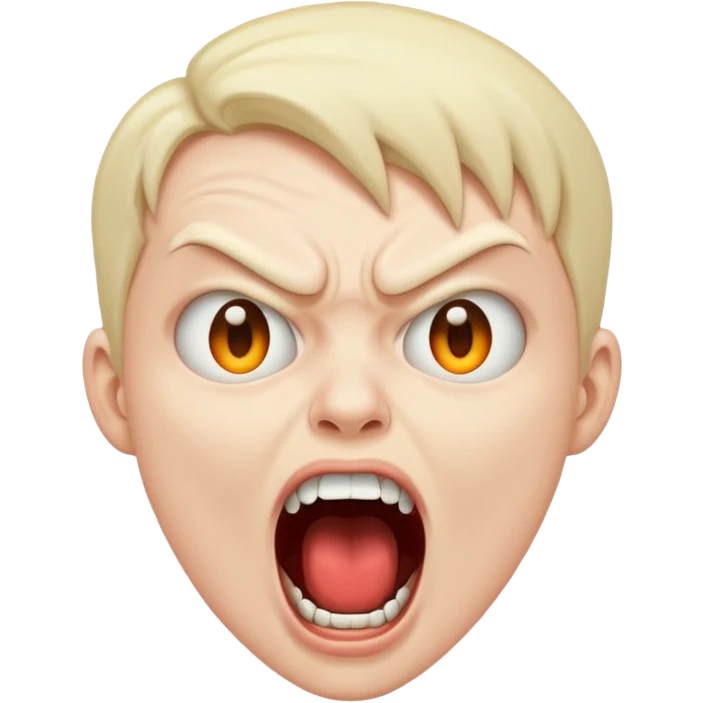 A mad face screaming emoji
