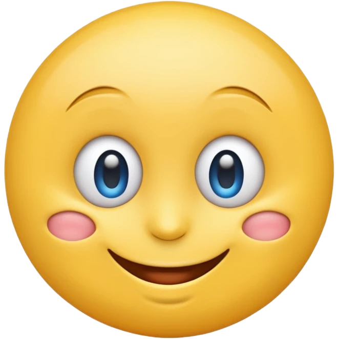 emoji smily face with batting blue eyes emoji