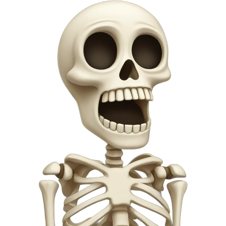 Surprised skeleton  emoji