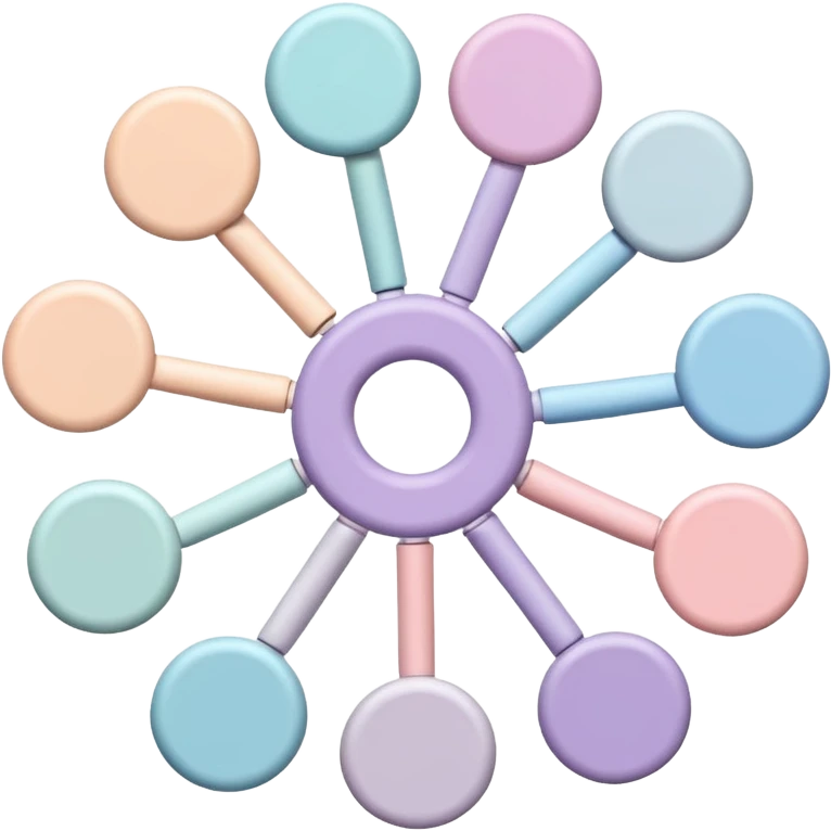Can you create a picture for an AI LLM model router showing it as a hub connecting different LLMs? Make it pastel colored and abstract. Can you make it look more professional?
 emoji