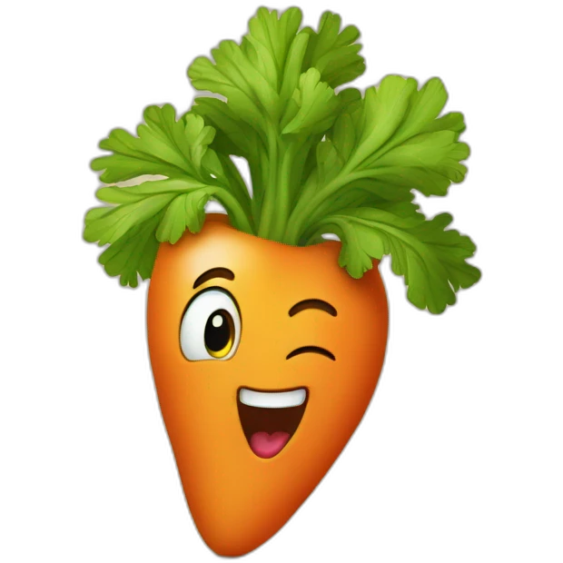 carrot-in-mouth emoji
