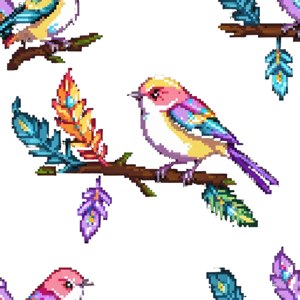 Small tit bird with colorful feathers emoji
