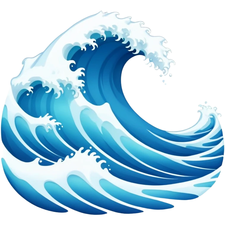 clear blue water waves emoji