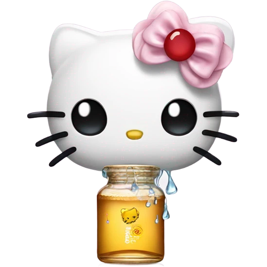 Hello kitty Crying with tequila hello kitty emoji