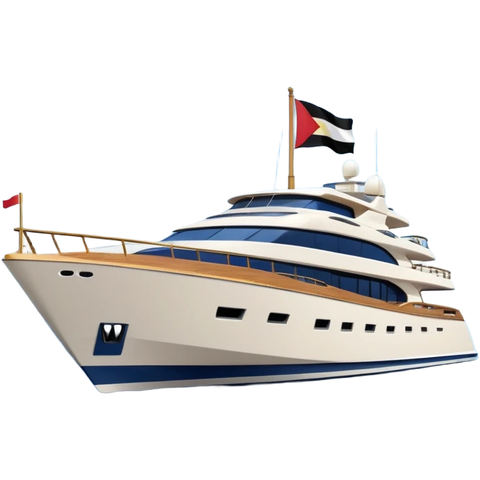 yacht with small Egyptian flag emoji