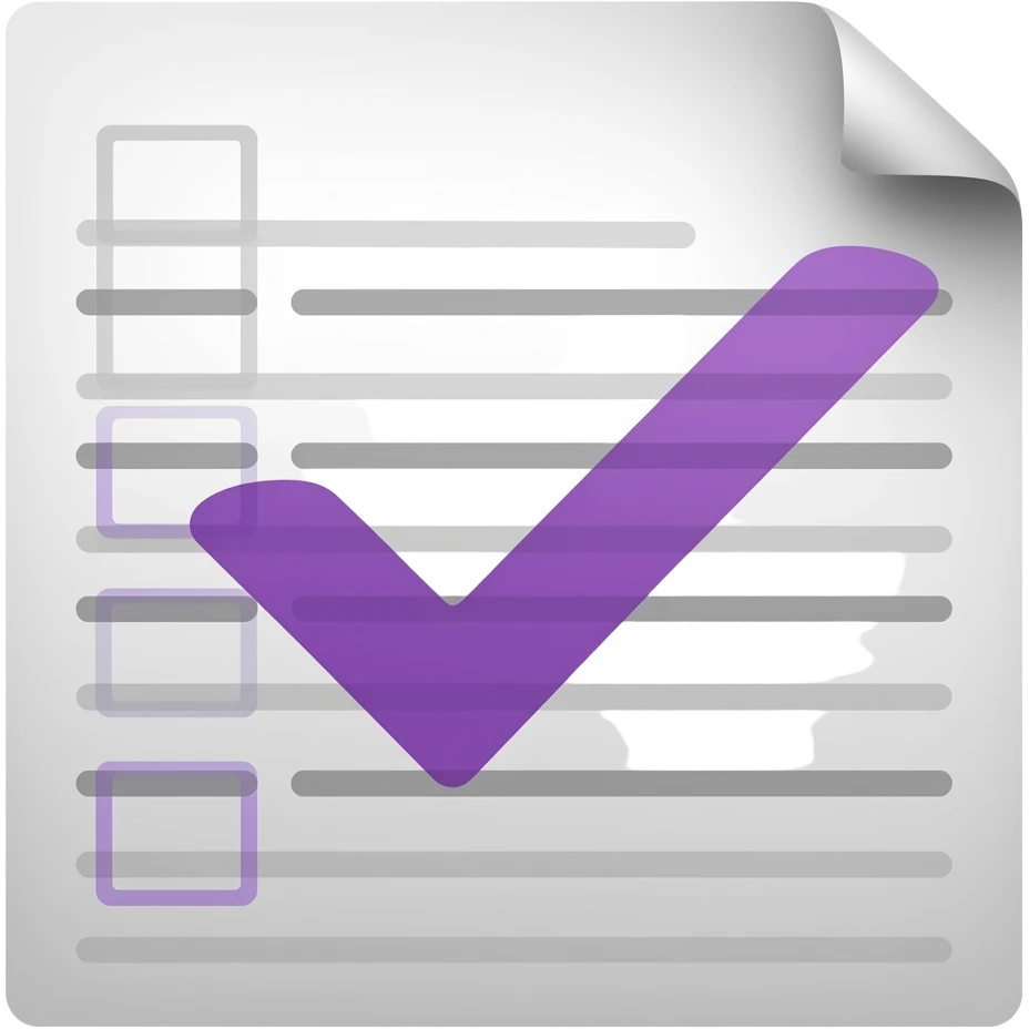 document with violet marks emoji