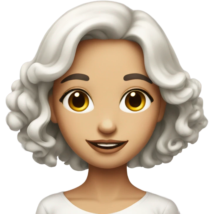 smiling girl in modernist sensual style emoji