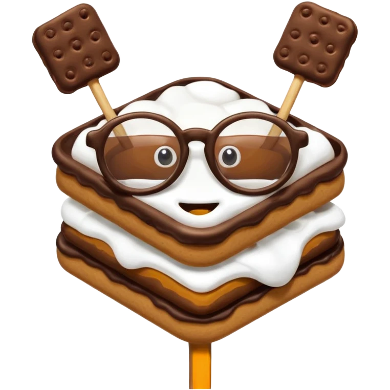 colored smores with with glassess emoji