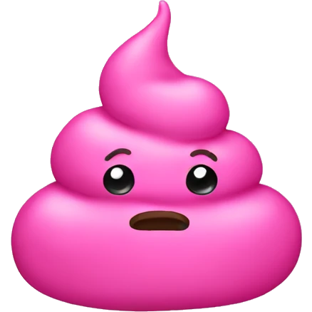 Pink poop emoji