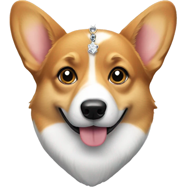 Corgi wearing necklace  emoji