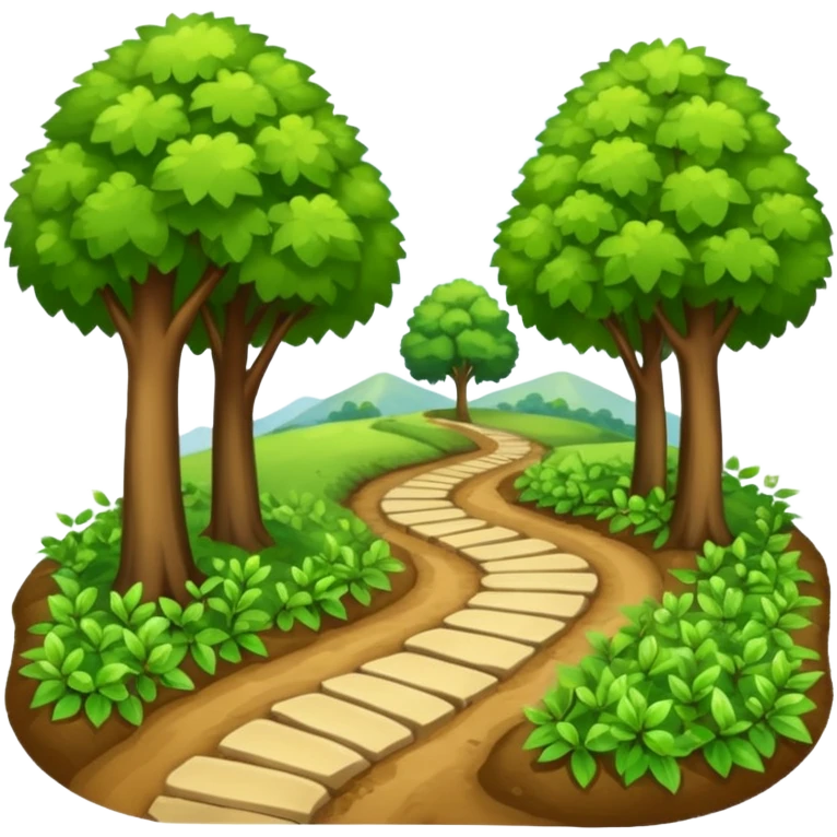 walking trail with trees emoji