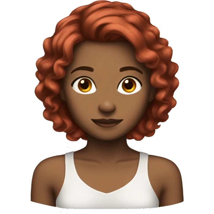 Girl hair brown get dressed red  emoji