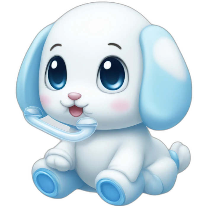 cinnamoroll-blue-eye-sucking-pacifier emoji