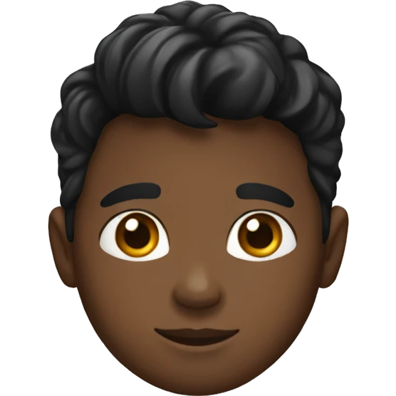 Niño cabello negro emoji