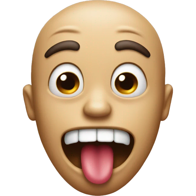 Freaky Moaning emoji with tongue out  emoji